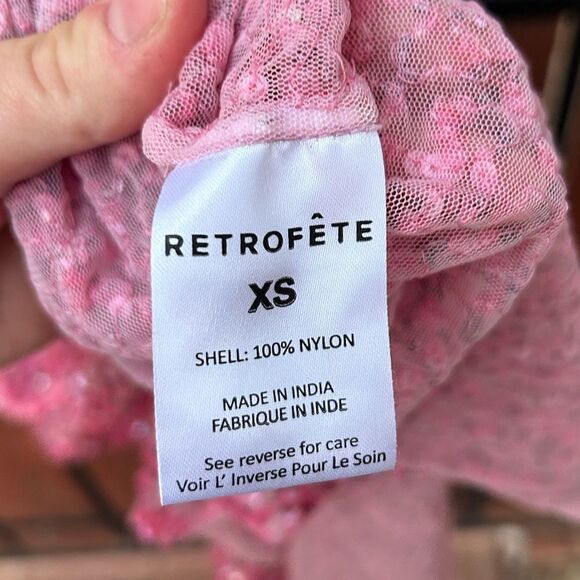 Retrofete Sasha Bubblegum Pink Sequin Embellished Maxi Dress Gown XS NWT - Picture 7 of 8